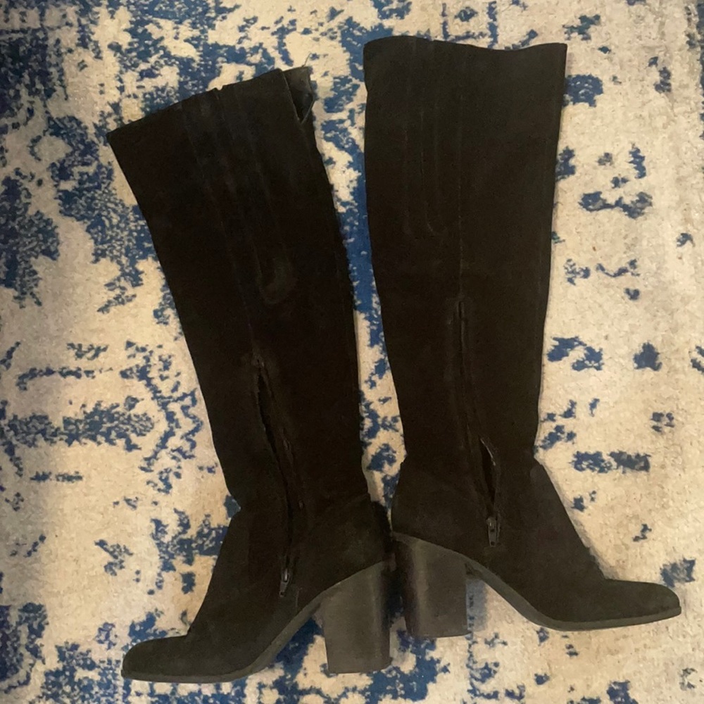 Black Steve Madden over the knee boots